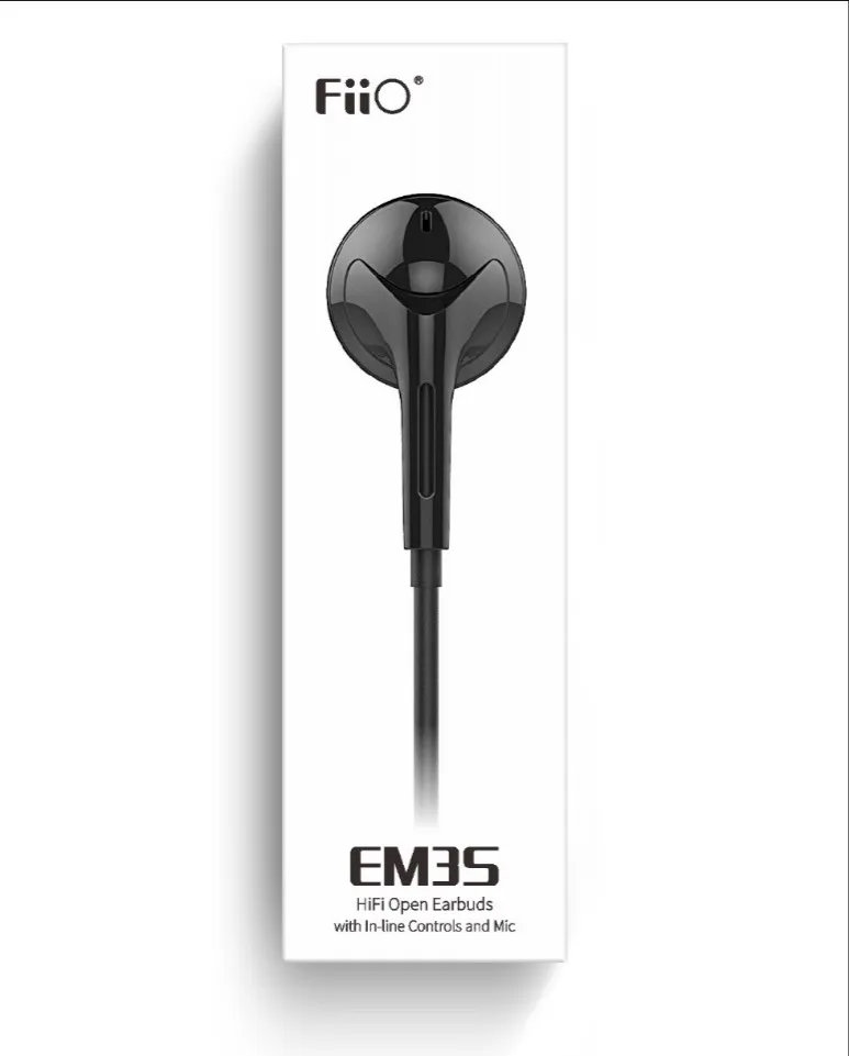 FiiO Динамические диски музыкальные наушники с микрофоном EM3S для мобильных телефонов HUAWEI/XIAOMI/iPhone MP3 MP4 - Цвет: EM3S with Mic