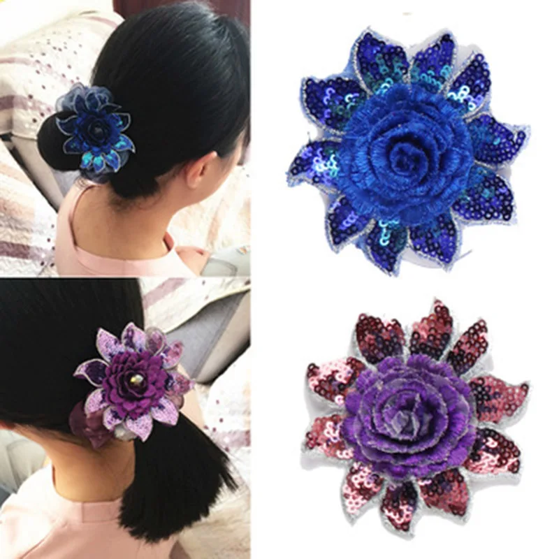 Нашивка 3D цветок пиона Сделай Сам Водорастворимая одежда вышивка Свадебная Ogen