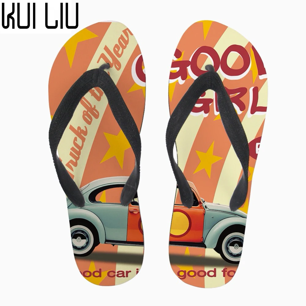 Женские повседневные пляжные шлепанцы на заказ Классические с 3D принтом в виде