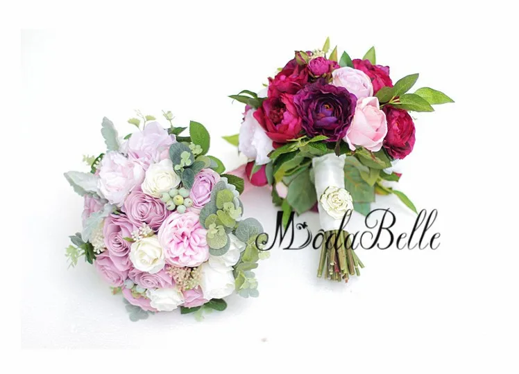 Свадебный букет modabelle пыльно-розового цвета распродажа 2018 новый дизайн роза