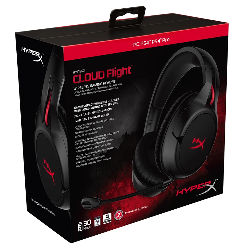 Kingston HyperX Cloud Flight Беспроводная игровая гарнитура 3 5 мм с микрофоном наушники для PS4