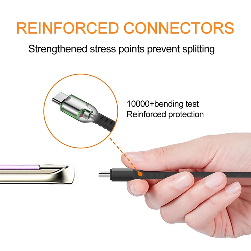 MOXOM USB C кабель для мобильного телефона Быстрая зарядка type C кабель для huawei samsung Vivo Oppo Meizu
