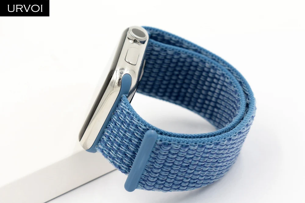 Спортивная петля URVOI для apple watch series 5 4 3 2 1 ремешок для iWatch band для NIKE+ двухслойный светоотражающий крючок и петля