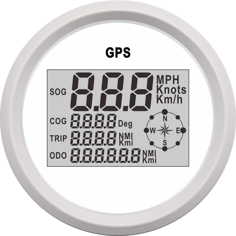 85 мм цифровой спидометр автомобильный лодочный gps одометр 0-999 узлов kmh mph для автомобиля Грузовик Лодка с подсветкой 3-3/8'' - Цвет: Red Light