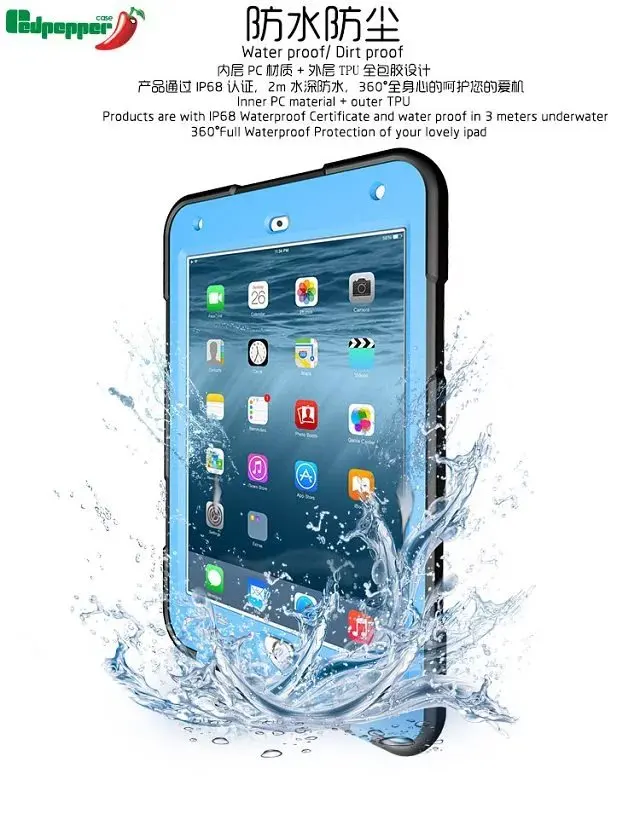 2017 Redpepper IP68 Экстрим Под Водой Ударопрочный Военная Бампер Тяжелых Крышка Shell Case Skin