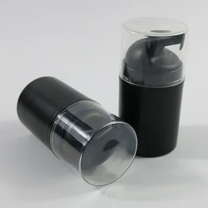 10x50 мл, черные пластиковые дорожные переносные бутылки с безвоздушным насосом для лосьона и эльмузии, 53 унций, маленькая упаковка, Женский Косметический Горшок