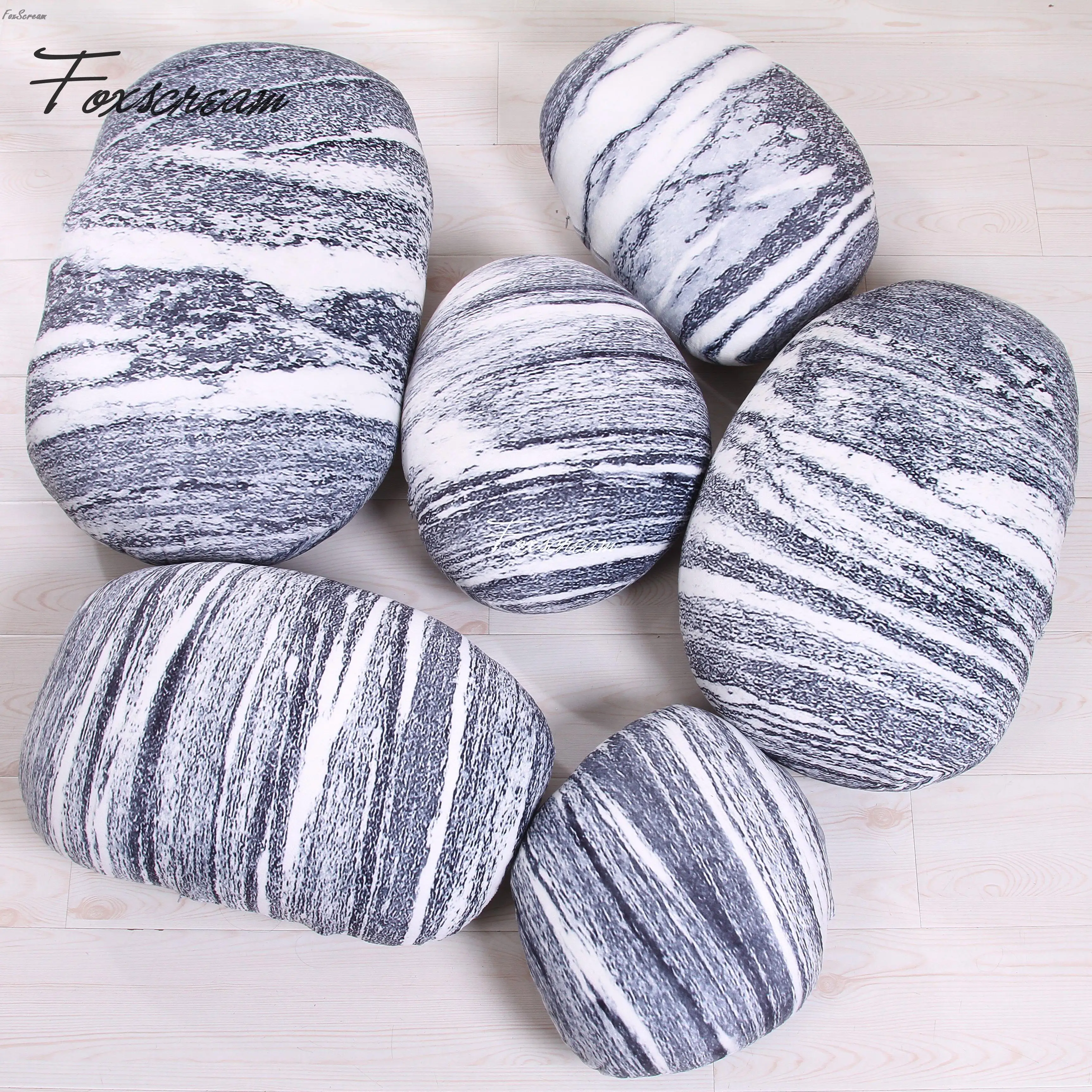 Современные подушки для улицы 6 предметов наволочки подушек с камнями красочные