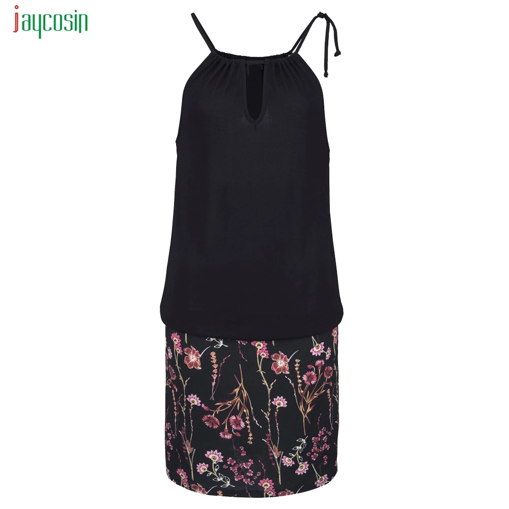 Jaycosin летнее платье с цветочным принтом Boho пляжное Туника Платье футляр женское