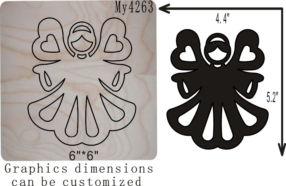 Рождественский Ангел деревянная форма для скрапбукинга высечка совместима с