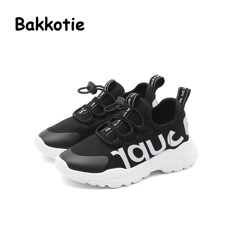 Bakkotie 2018 Весенняя мода Новые детские спортивная обувь ребенок бренд Slip-On