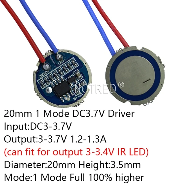 10 Вт-12 Вт EverLight 3535 4 чипа 4-светодиодный s 3V6V12V инфракрасный ИК 850nm 940nm 730nm высокомощный светодиодный Диод с 20 мм медной печатной платой - Испускаемый цвет: IR 20mm 1Mode 3.7V-D