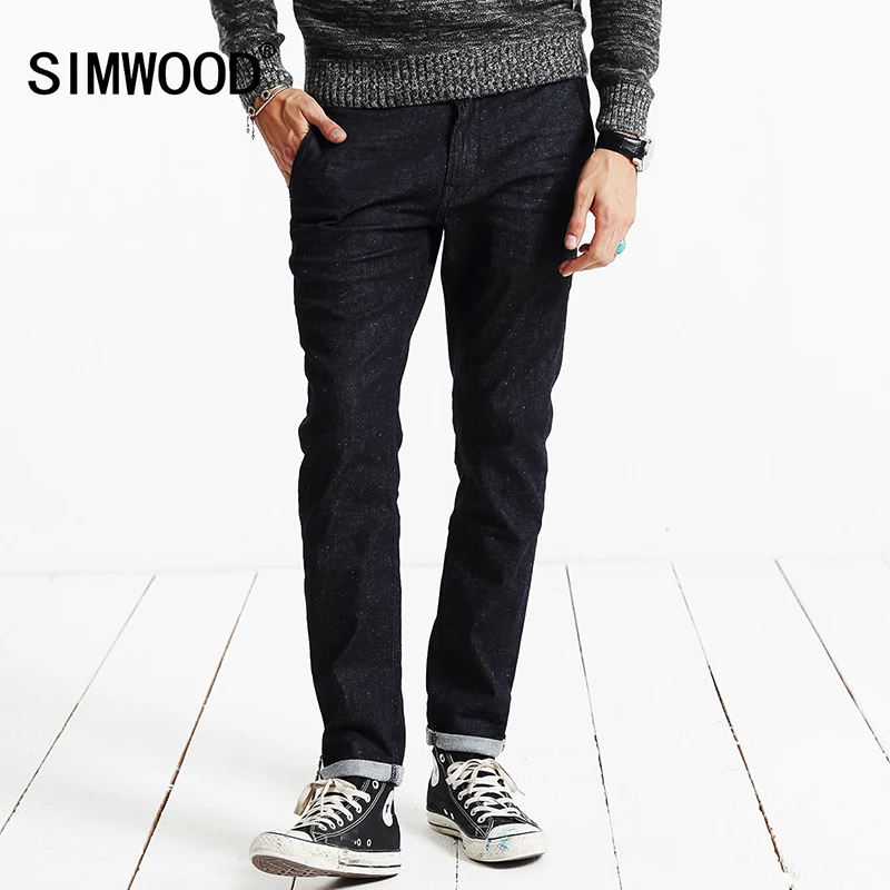 SIMWOOD новые 2019 весенние джинсы Для мужчин Винтаж джинсовые штаны Повседневное