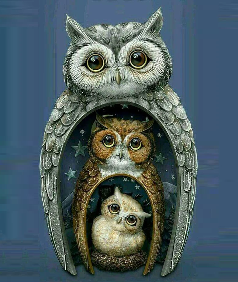 

DIY Diamond Embroidery Animal Owl Cross Stitch Mosaic diamond painting Scenery Pattern Full Drill Rhinestone Home decor gift