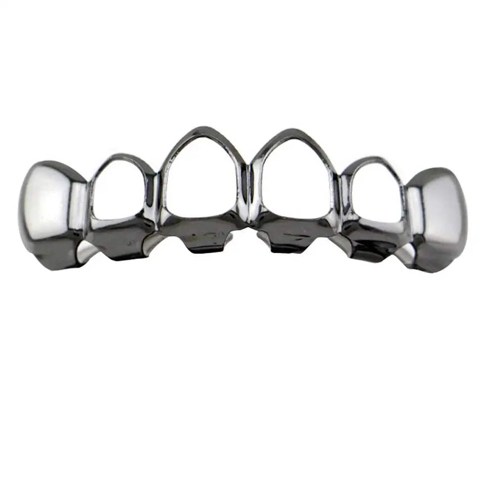 DreamBell Позолоченные гальванические Модные полые зубы Grillz набор зубов гнездо блестящие накладные зубы для рэпера хип-хоп