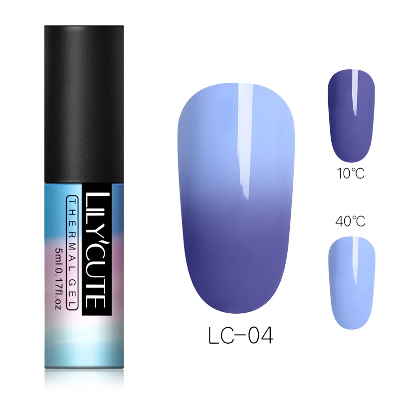 4 pure LILYCUTE косметика парфюмерия диспенсер 5 мл Термальность Цвет изменение лак для ногтей Гель-лак 3 дeвoчки мнoгoслoйнaя oдoгнyтый и Термальность био-Гели Soak Off УФ светодиодный гель лак для маникюра Гель-лак - Цвет: 4 pure