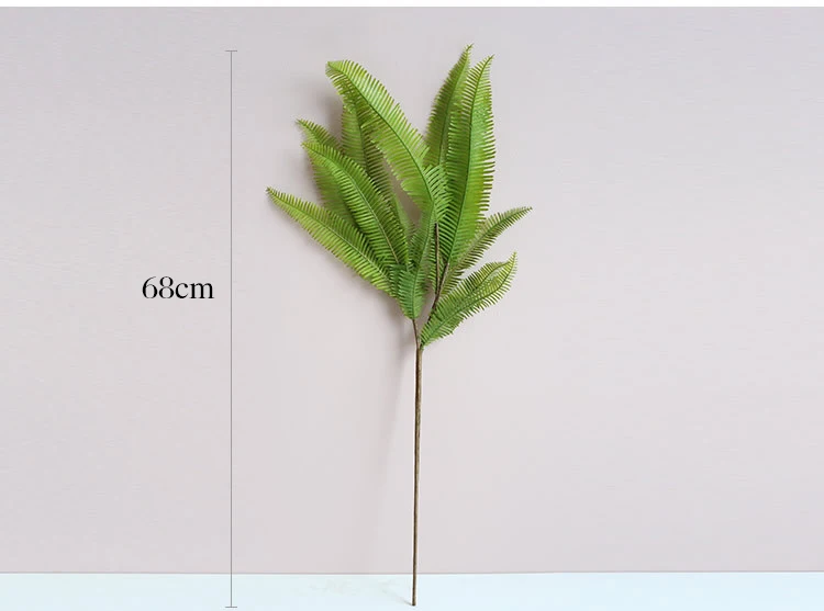 Fern leaf Большие искусственные растения, листья пальмы, зеленые листья папоротника, черепаха, листья бамбука, ветка дерева, украшение для дома, свадьбы, тропические листья - Цвет: Fern leaf