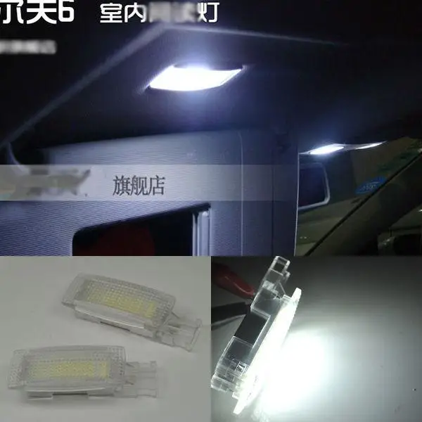

2x Error Free LED SMD vanity mirror visor light For VW Golf PASSAT TIGUAN JETTA