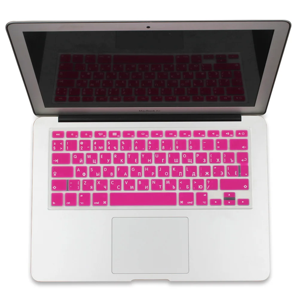 Мягкая силиконовая клавиатура для Apple Macbook Air Pro retina 13, 15, 17 дюймов, защитная клавиатура, наклейки