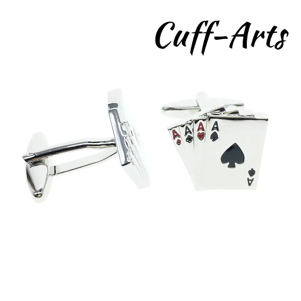 Cufflinks for Mens 4 Aces Card Gifts Men Gemelos Les Boutons De Manchette by Cuffarts C20193 | Украшения и аксессуары