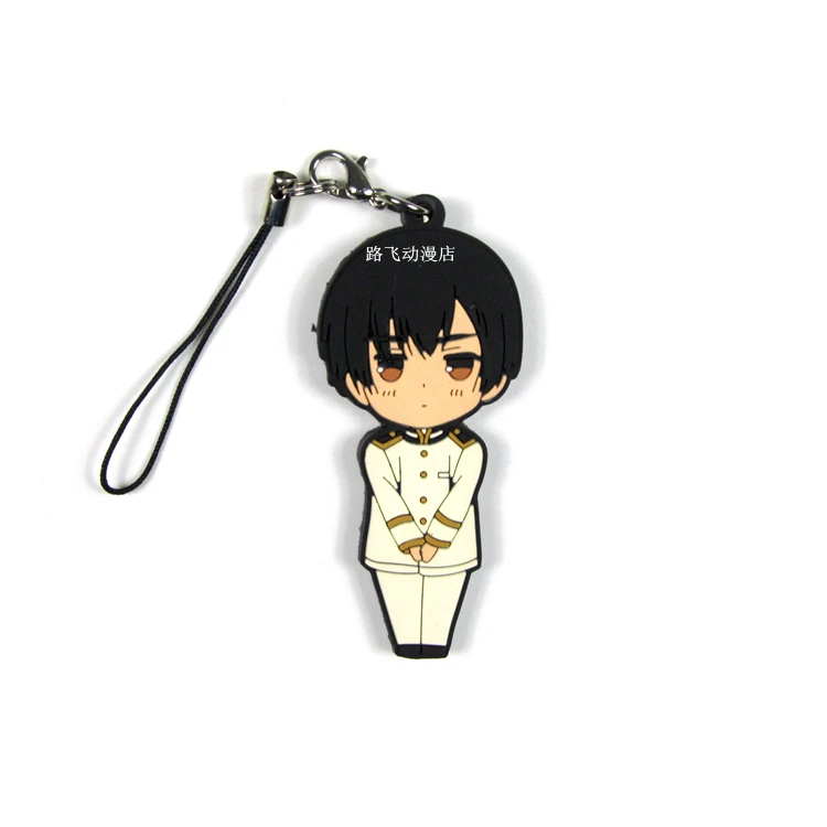 Axis Powers Feliciano Vargas Ludwig Kiku Honda Alfred F. Jones Arthur Kirkland Action Figure Anime Model Rubber Keychain Pendant | Игрушки и