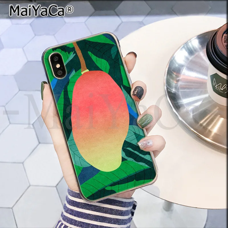 MaiYaCa фрукты манго DIY Окрашенные красивые аксессуары для телефонов Чехол iPhone 8 7 6 6S