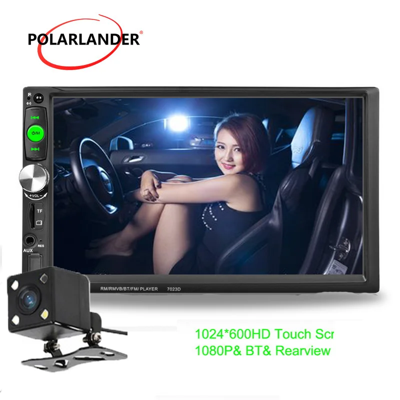 MP3/MP4/MP5 плеер 10 языков аудио стерео Bluetooth 7023D Mutimedia с камерой заднего вида
