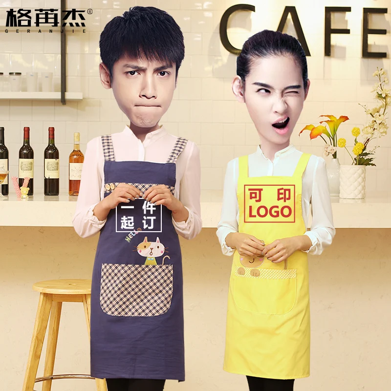 Модный фартук для женщин милые Кухонные фартуки мамы и ребенка