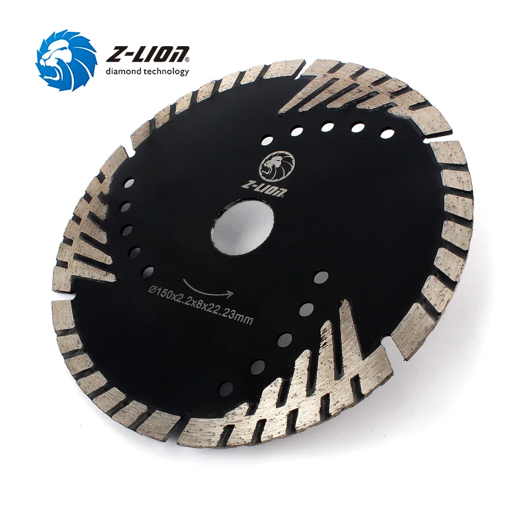 Бриллиантовая пила Z-LION 6 &quot150 мм с защитой зубцов для камня гранита мрамора