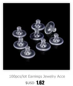 100 шт./лот Серьги Jewelry Интимные аксессуары резиновая сзади Силиконовая Круглая уха подключение Заблокированные Пластик серьги Назад Пробки для DIY