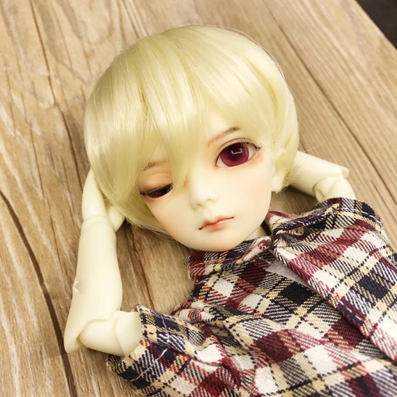 Allaosify BJD парик синтетические волосы короткие прямые BJD кукла парик с полной челкой 1/3 1/4 1/6 1/8 для выбора