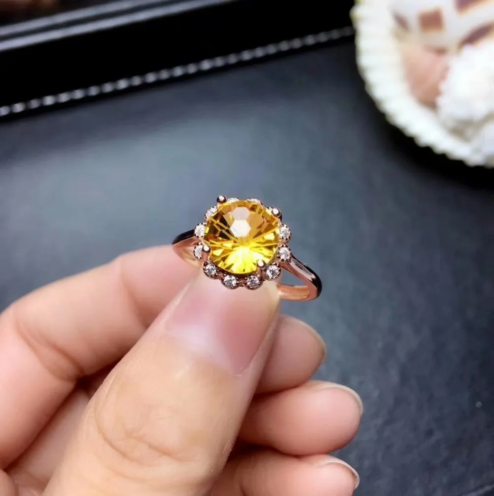 Shilovem кольца с пьезоэлектрическим цитрином из серебра 925 пробы подвески ювелирные