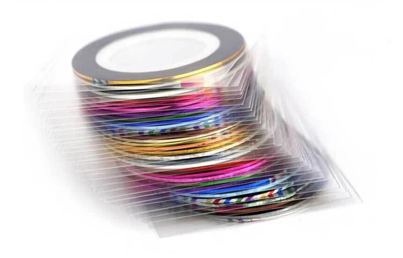 Новинка 3 вида сделай сам наклейка для дизайна ногтей золотая Серебряная линия