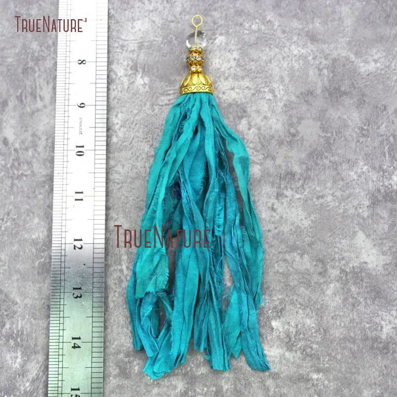 10 шт. шелковые подвески-кисточки с кристаллами и золотом | Украшения аксессуары