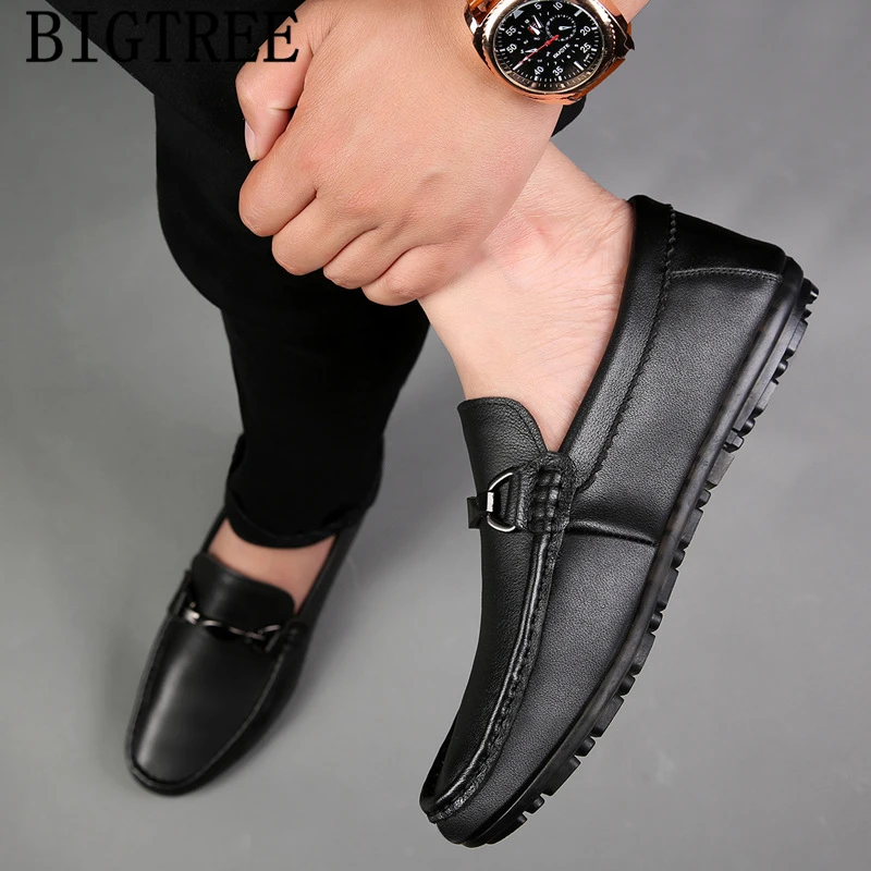 Обувь для вождения Мужская обувь из натуральной кожи брендовые лоферы мужская
