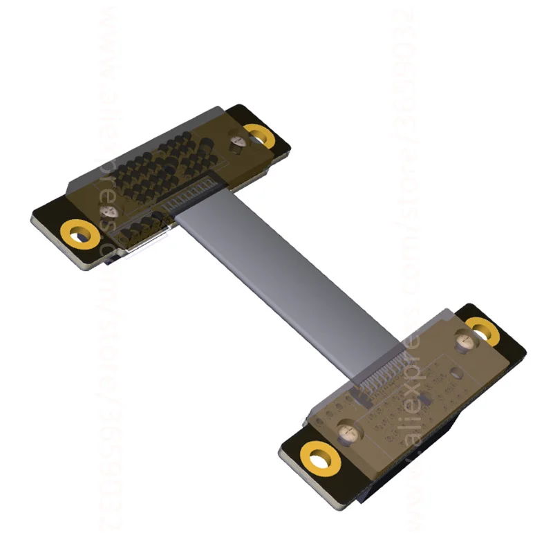 Коленчатый правый кабель PCIe 3 0x1 до x1 гнездо-гнездо экранирование EMI 8G/bps PCI-E 1x