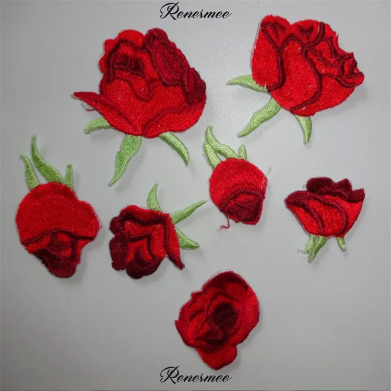 7 шт./компл. маленькая Красивая Цветочная аппликация Одежда Вышивка патч ткань