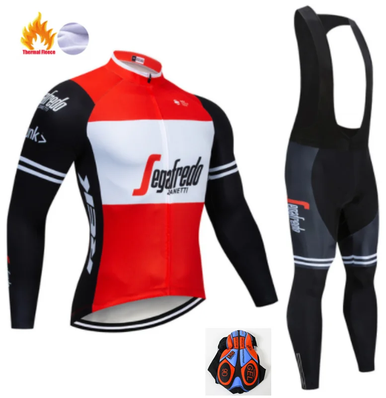 Winter Cycling set Черно-белый трекинговый велосипед с длинными рукавами, одежда из теплого флиса, Ropa Roupa Invierno, одежда для MTB велосипеда, зимняя одежда для велоспорта - Цвет: Winter Cycling set