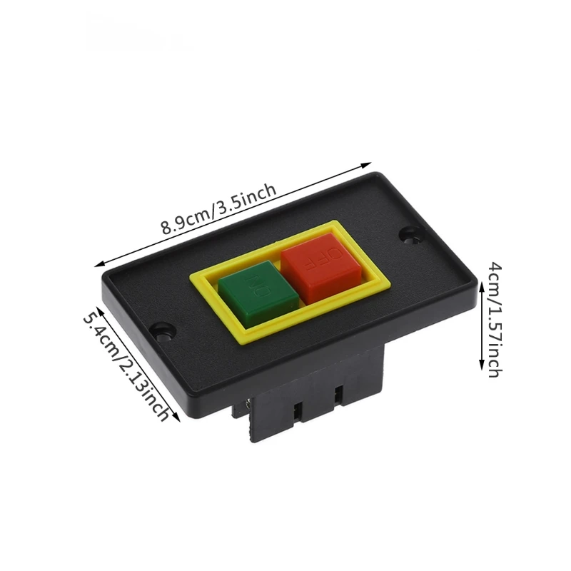 

AC 380V 2KW I/O on Off Start Stop Push Button Switch 6 Screw Terminals Free_on Plastic