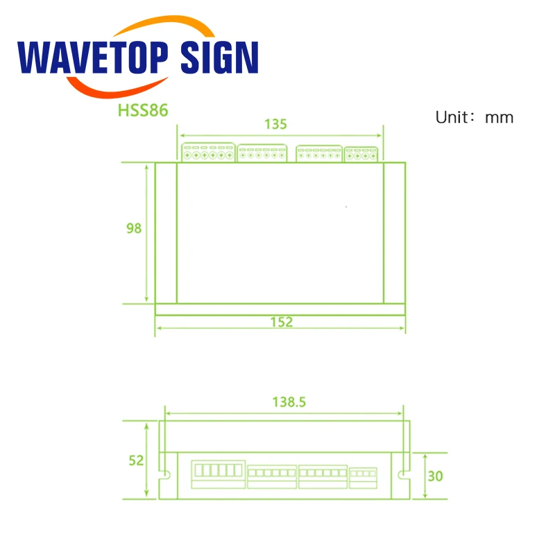 Драйвер шагового двигателя WaveTopSign NEMA 34 с замкнутым контуром HSS86 + мотор 86HSE8N BC38