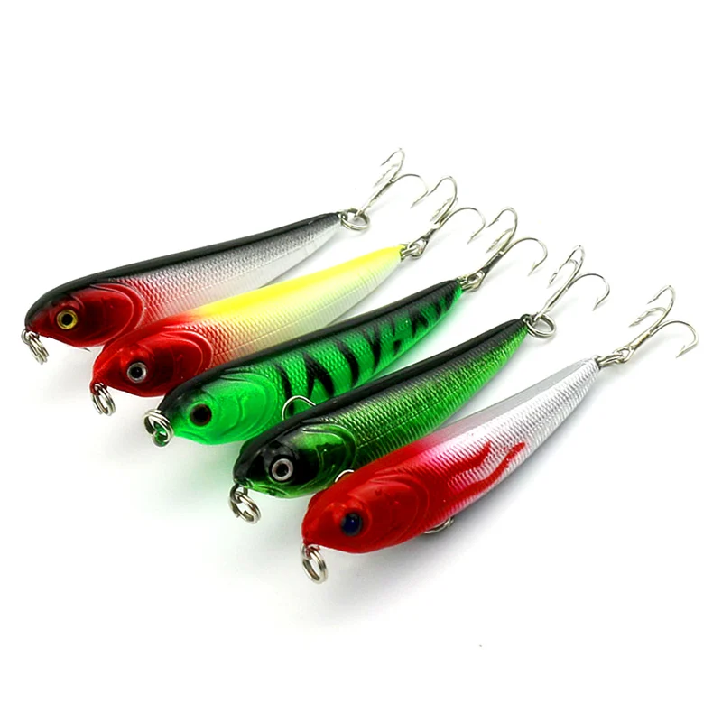 

10pcs Pencil Fishing Lure 7cm 5.7g Hard Plastic Baits Top Water Isca Artificial Swimbait Fishing Tackle Surface Swim Wobblers
