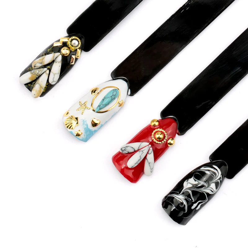 15 шт. натуральные бирюзовые мраморные камни семена форма капли Стразы для ногтей