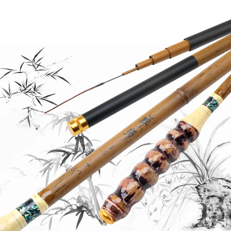 3.6m 6.3m Taiwan Fishing Rod Ultra-light Ultra-hard 28 Tone Crucian Carp Fishing Olta Long Sections Hand Pole Fishing Gear Pesca