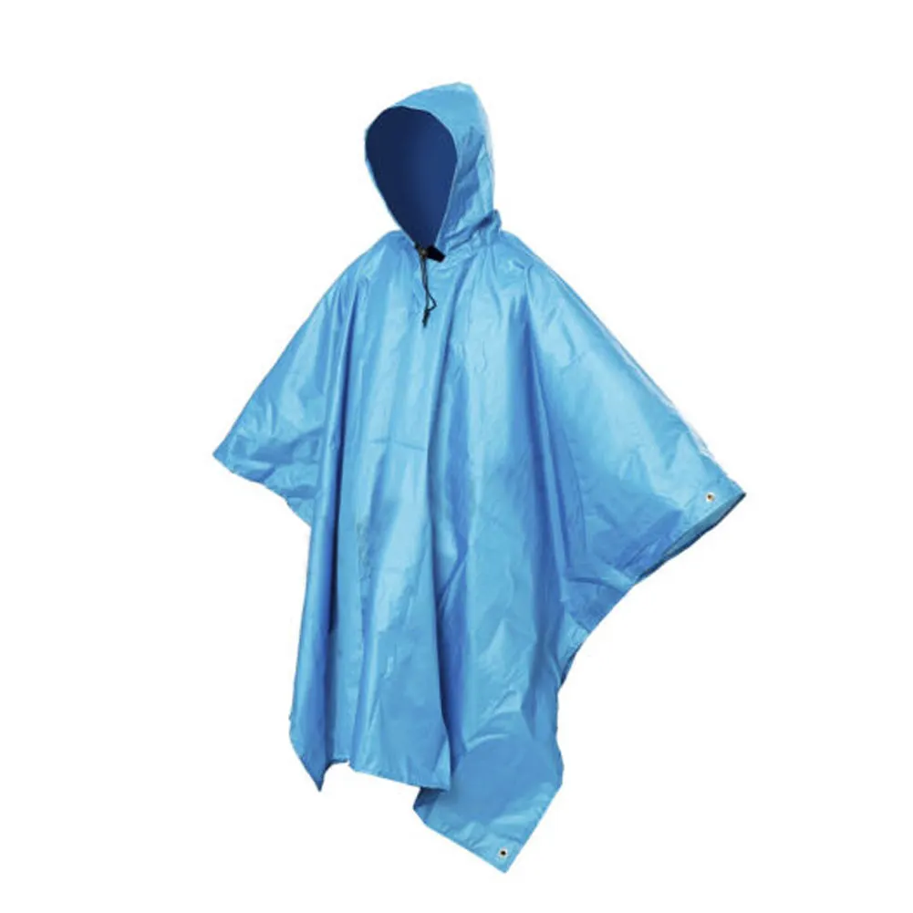 sky blue Многофункциональный Цельный Дождевик Пончо накидка брезент для кемпинга пеших прогулок - Цвет: sky blue