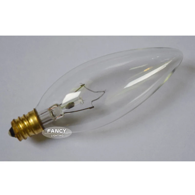 5 шт./лот E12 в винтажном стиле C35J/C35L Свеча хрустальная люстра edison лампа 110V Ретро