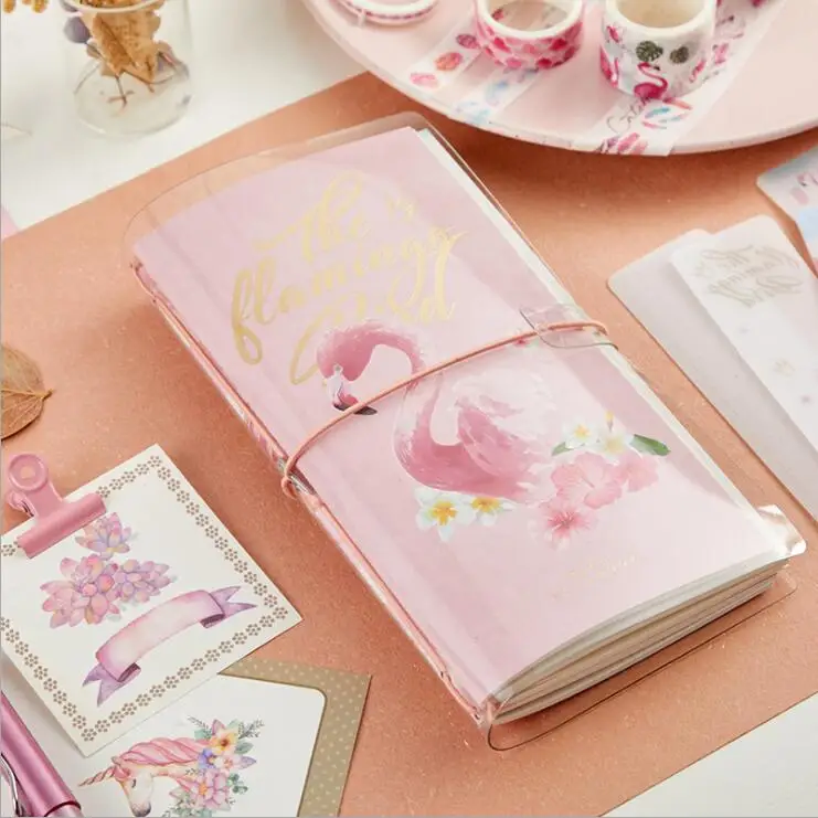 2019 новый корейский Kawaii Фламинго Симпатичный мультфильм Корейский спиральный