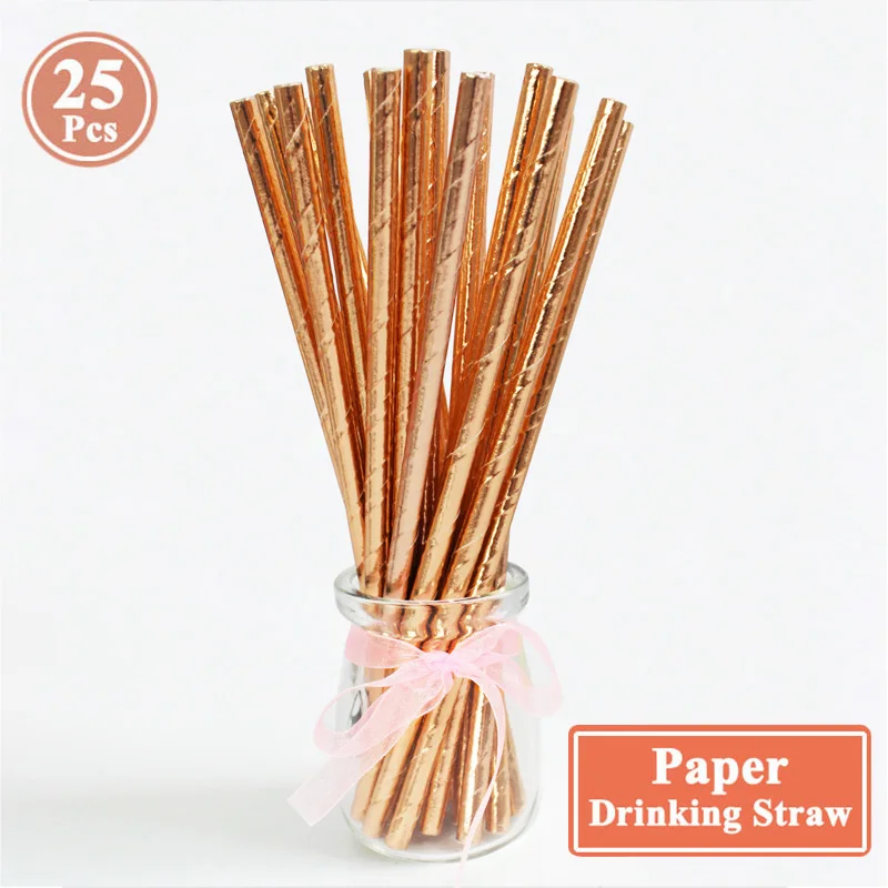 25pcs rose straw 1 Heronsbill деревенский Свадебный фотостенд, украшение стола, винтажные принадлежности для вечеринки-девичника, курицы, ночные аксессуары - Цвет: 25pcs rose straw 1