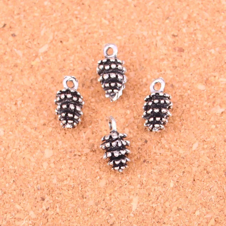 80 шт античные посеребренные Подвески pinecone Diy ювелирные изделия ручной работы