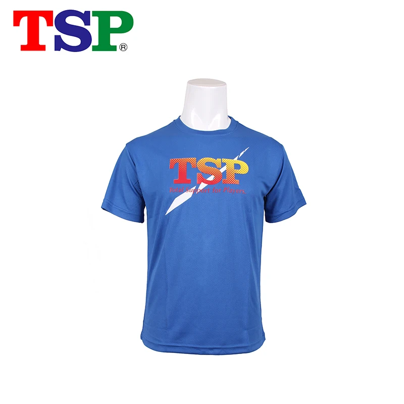 Blue TSP 83501 Настольный теннис Трикотажные футболки для Для мужчин/Для женщин пинг-понг ткань спортивной подготовки футболки - Цвет: Blue