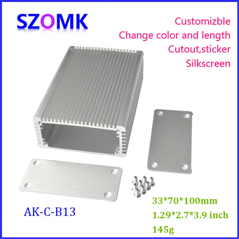 1 шт 33*70*100 мм Горячая продажа szomk pcb выход корпус алюминиевый радиатора коробка