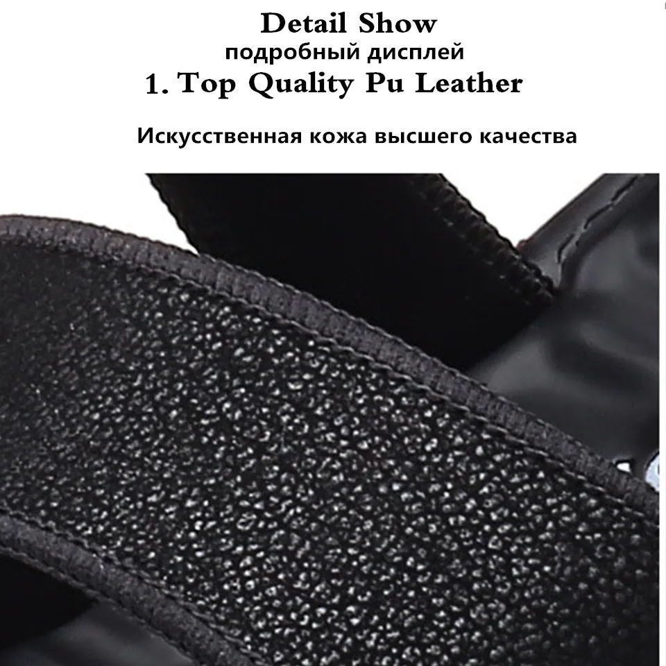 LIN KING/высококачественная искусственная кожа; мужские сандалии; модные однотонные уличные сандалии; шлепанцы; удобная мужская летняя пляжная обувь на мягкой подошве
